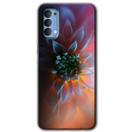 Oppo Reno 4 Çiçek Motif Baskılı Uyumlu Silikon Kılıf