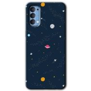 Oppo Reno 4 Çizim Gezegen Baskılı Uyumlu Silikon Kılıf