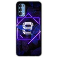 Oppo Reno 4 Dark Neon Yaprak S Harfi Baskılı Uyumlu Silikon Kılıf