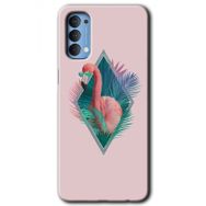 Oppo Reno 4 Flamingo Baskılı Uyumlu Silikon Kılıf