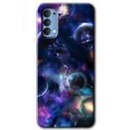 Oppo Reno 4 Gezegen Karışımı Baskılı Uyumlu Silikon Kılıf