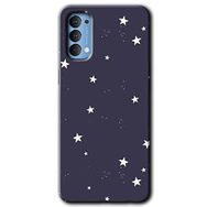 Oppo Reno 4 Gökyüzü Yıldız Baskılı Uyumlu Silikon Kılıf