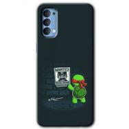 Oppo Reno 4 Kaplumbağa Avcısı Baskılı Uyumlu Silikon Kılıf