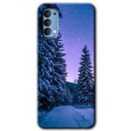 Oppo Reno 4 Kış Manzarası Baskılı Uyumlu Silikon Kılıf