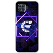 Oppo Reno 4 Lite Dark Neon Yaprak G Harfi Baskılı Uyumlu Silikon Kılıf