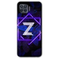 Oppo Reno 4 Lite Dark Neon Yaprak Z Harfi Baskılı Uyumlu Silikon Kılıf