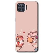 Oppo Reno 4 Lite Meyveli Süt Baskılı Uyumlu Silikon Kılıf