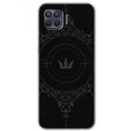 Oppo Reno 4 Lite Siyah Mandala 1 Baskılı Uyumlu Silikon Kılıf