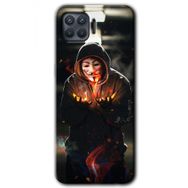 Oppo Reno 4 Lite V for Fire Baskılı Uyumlu Silikon Kılıf