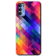 Oppo Reno 4 Multi Oblique Baskılı Uyumlu Silikon Kılıf