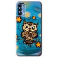 Oppo Reno 4 Owl Bird Stars Baskılı Uyumlu Silikon Kılıf
