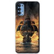 Oppo Reno 4 Siyah İnci Baskılı Uyumlu Silikon Kılıf