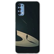 Oppo Reno 4 Space Planet Baskılı Uyumlu Silikon Kılıf