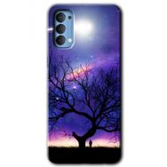 Oppo Reno 4 Uzay Silüet Baskılı Uyumlu Silikon Kılıf