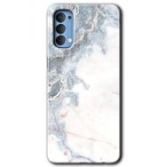 Oppo Reno 4 White Marble Baskılı Uyumlu Silikon Kılıf