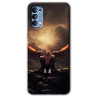 Oppo Reno 4 Wings of Power Baskılı Uyumlu Silikon Kılıf