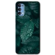 Oppo Reno 4 Yağmurlu Yaprak Baskılı Uyumlu Silikon Kılıf