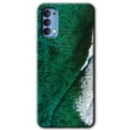 Oppo Reno 4 Yeşil Okyanus Baskılı Uyumlu Silikon Kılıf
