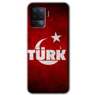 Oppo Reno 5 Lite Ayyıldız Türk Baskılı Uyumlu Silikon Kılıf