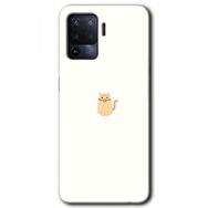 Oppo Reno 5 Lite Cat Minimalism Baskılı Uyumlu Silikon Kılıf