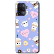 Oppo Reno 5 Lite Coffee Cake Baskılı Uyumlu Silikon Kılıf