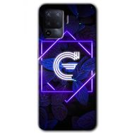 Oppo Reno 5 Lite Dark Neon Yaprak G Harfi Baskılı Uyumlu Silikon Kılıf