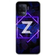 Oppo Reno 5 Lite Dark Neon Yaprak Z Harfi Baskılı Uyumlu Silikon Kılıf