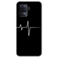 Oppo Reno 5 Lite Heart Rytm Baskılı Uyumlu Silikon Kılıf
