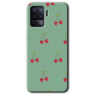 Oppo Reno 5 Lite Kiraz Berry Baskılı Uyumlu Silikon Kılıf