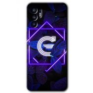 Oppo Reno 6 Dark Neon Yaprak G Harfi Baskılı Uyumlu Silikon Kılıf