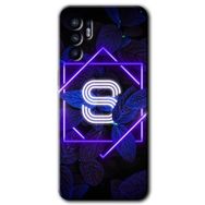 Oppo Reno 6 Dark Neon Yaprak S Harfi Baskılı Uyumlu Silikon Kılıf