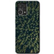Oppo Reno 7 4G Çam Ağacı Ormanı Baskılı Uyumlu Silikon Kılıf