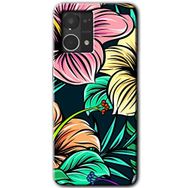 Oppo Reno 7 4G Çizim Çiçekler Baskılı Uyumlu Silikon Kılıf