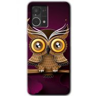 Oppo Reno 7 4G Owl Bird Branch Baskılı Uyumlu Silikon Kılıf