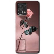 Oppo Reno 7 4G Retro Gül Baskılı Uyumlu Silikon Kılıf