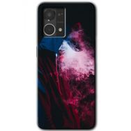 Oppo Reno 7 4G Smoke Man Baskılı Uyumlu Silikon Kılıf