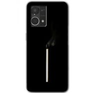 Oppo Reno 7 4G Sönmüş Kibrit Baskılı Uyumlu Silikon Kılıf