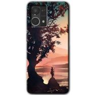 Oppo Reno 7 4G Yalnız Savaşcı Baskılı Uyumlu Silikon Kılıf