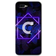 Oppo RX 17 Neo Dark Neon Yaprak Ç Harfi Baskılı Uyumlu Silikon Kılıf
