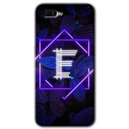 Oppo RX 17 Neo Dark Neon Yaprak E Harfi Baskılı Uyumlu Silikon Kılıf