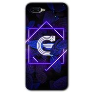 Oppo RX 17 Neo Dark Neon Yaprak G Harfi Baskılı Uyumlu Silikon Kılıf