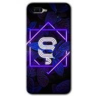 Oppo RX 17 Neo Dark Neon Yaprak S Harfi Baskılı Uyumlu Silikon Kılıf