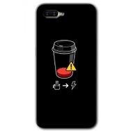 Oppo RX17 Neo Coffee Battery Baskılı Uyumlu Silikon Kılıf