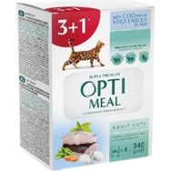 Optimeal 85 gr 3+1 Süper Premium Morina Balıklı ve Sebzeli Kedi Yaş Maması