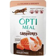 Optimeal 85 gr Carnivores Somonlu ve Karidesli Yetişkin Kedi Konservesi