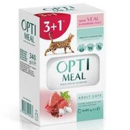 Optimeal Dana Etli Kızılcık Soslu 4 x 85 gr Yetişkin Kedi Maması
