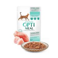 Optimeal Süper Premium 85 gr Tavuk-Hindi Filetolu Sos İçerisinde Pouch Kısır Kedi Maması