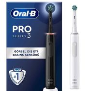 Oral-B 2'li Siyah & Beyaz Pro3 3900 Şarj Edilebilir Diş Fırçası Set