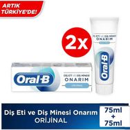 Oral-B 2x75 ml Diş Eti ve Diş Minesi Onarım Orijinal Diş Macunu