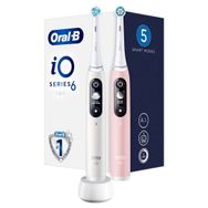 Oral-B iO - 6 Beyaz Pembe Şarjlı Diş Fırçası 2’li Set